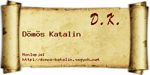 Dömös Katalin névjegykártya