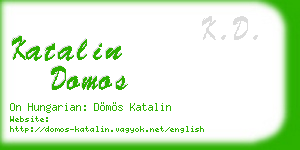 katalin domos business card